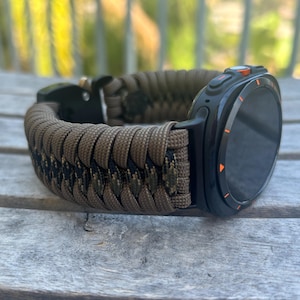 Personalized Paracord Watch band compatible with Samsung Galaxy Watch Ultra, Galaxy Watch 3, 4, 5, 6, 7 and 8 (watch not included).