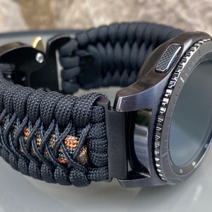 Paracord Watch Band for Samsung Galaxy Watch, Galaxy 42mm, Galaxy 46mm, Gear S3 Frontier, Gear S3 Classic, Gear Sport (watch not included)