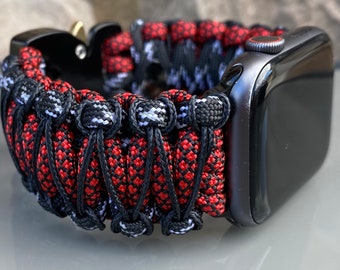 Personalized Paracord Watch Band for Apple Watch Series 1-11, Ultra, Ultra 2, Ultra 3, and SE (watch not included).