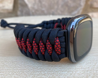 Handmade Paracord Watch Band for Fitbit Versa & Sense