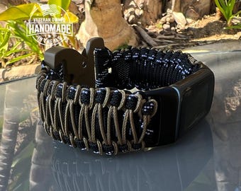 Personalized Paracord Watch Band for Fitbit Charge 2 / 3 / 4 / 5 / 6 (watch not included)