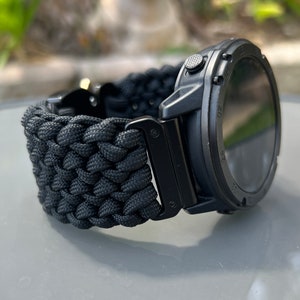 Paracord Watch Band for Garmin Watch 20mm, 22mm, and 26mm (watch not included.