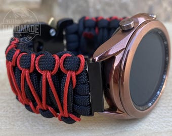 Personalized Paracord Watch Band for Samsung Galaxy Watch (watch not included).