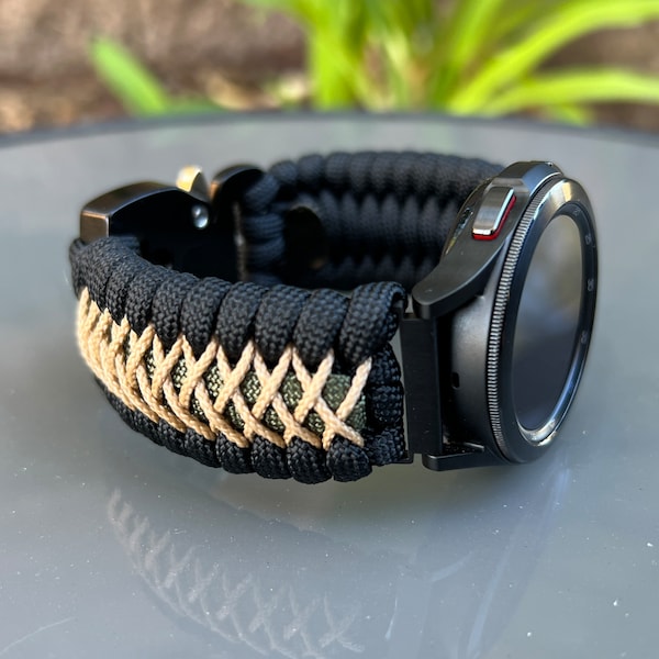 Personalized Paracord Watch Band for Samsung Galaxy Watch (watch not included).
