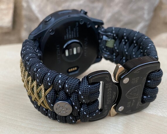 Paracord Watchband for Garmin Fenix MARQ Tactix Quatix