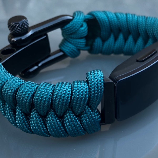 Paracord-Uhrenarmband für Fitbit Inspire 1, 2 & 3/ Ace 2 Kids (Uhr nicht im Lieferumfang enthalten)