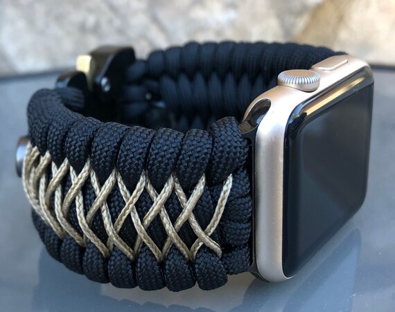 Cording2U Paracord Watch Band for Apple Watch Series 1, 2, 3, 4, 5, 6, 7, 8, 9, Ultra, Ultra 2, and SE (watch Not Included)