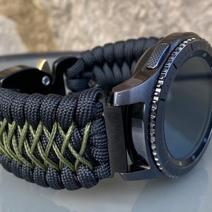 Paracord Watch Band for Samsung Galaxy Watch, Galaxy 42mm, Galaxy 46mm, Gear S3 Frontier, Gear S3 Classic, Gear Sport (watch not included)
