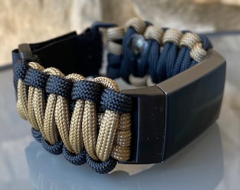 Personalized Paracord Watch Band for Fitbit Charge 2 / 3 / 4 / 5 / 6 (watch not included)