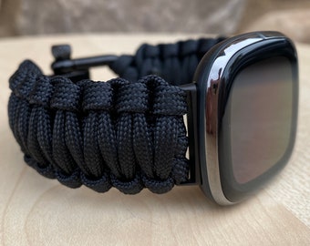 Handmade Paracord Watch Band for Fitbit Versa & Sense