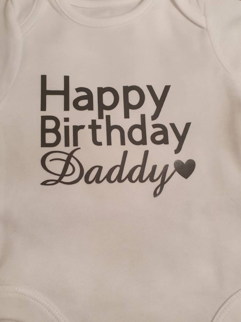 Happy birthday Daddy vest personalised unisex baby vest Etsy