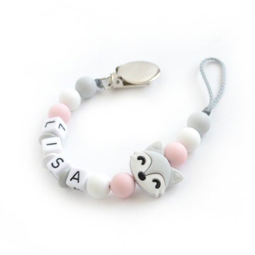 Personalized Clip Pacifier Clip Girl Custom Paci Clip Etsy