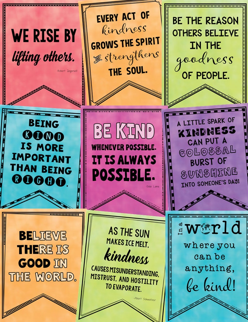 Kindness and Compassion Quotes Banners - Etsy Australia