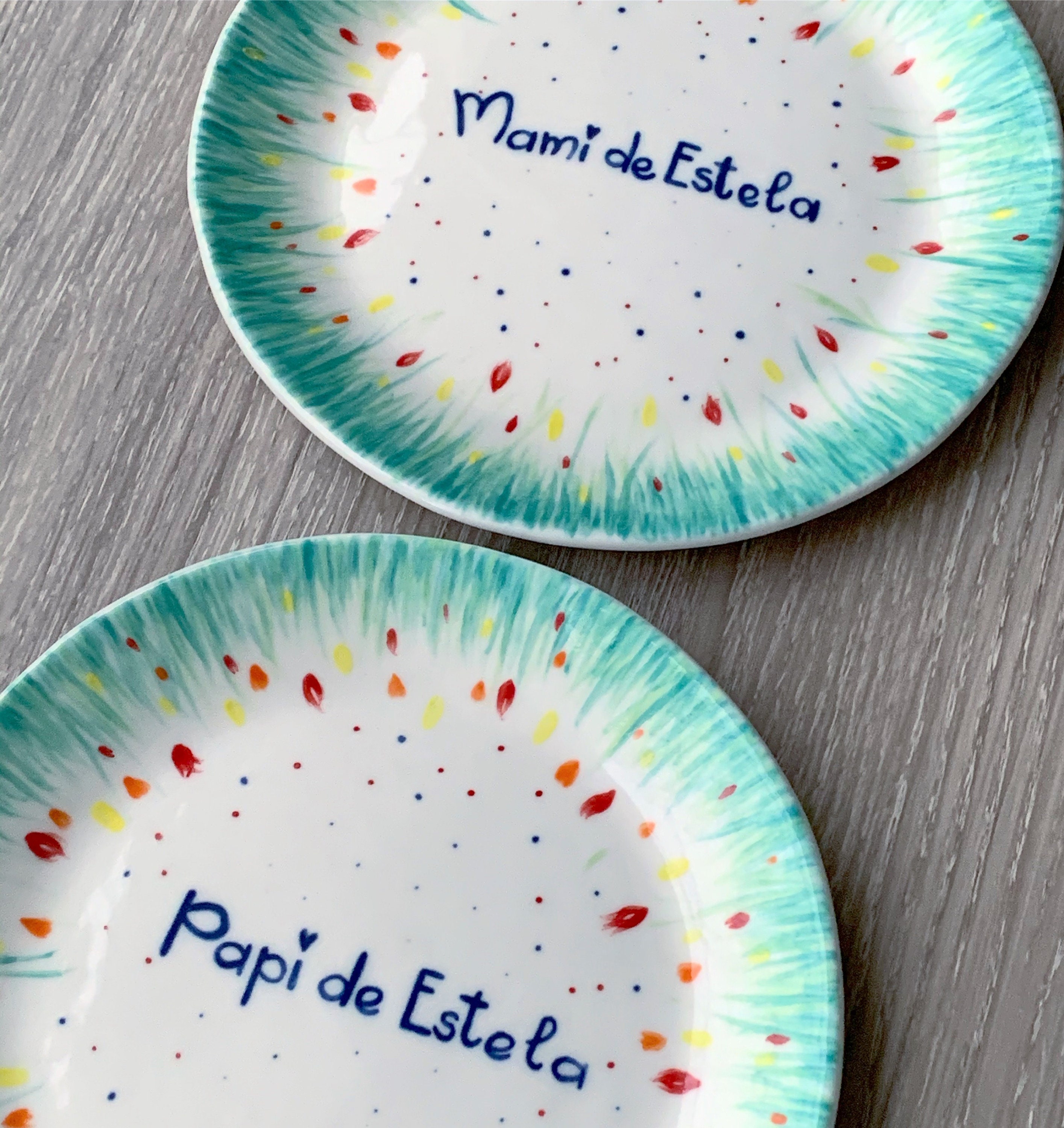 CUSTOM Ceramic Plate with Name Personalised gift with spring Etsy