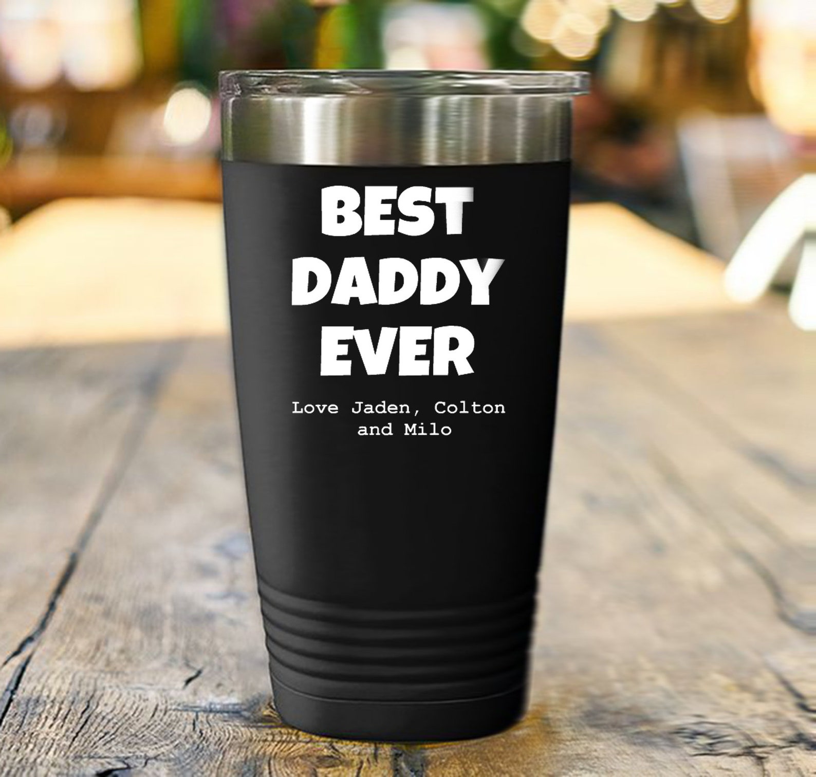 Personalized Dad Tumbler Best Dad Ever Tumbler Custom Etsy