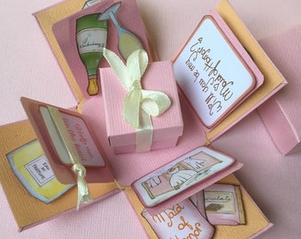 explosion box kit etsy explosion box template