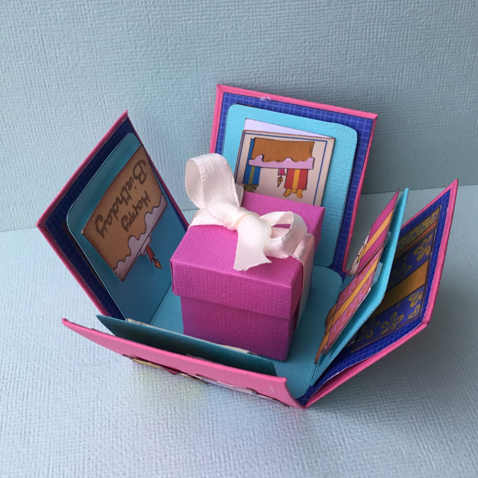 Happy Birthday Explosion Box Template for Manual E Machine Etsy Australia