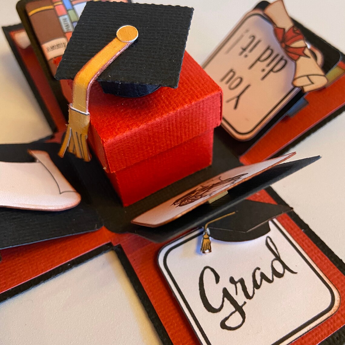 Download Graduation Explosion Box template Instant download ready ...