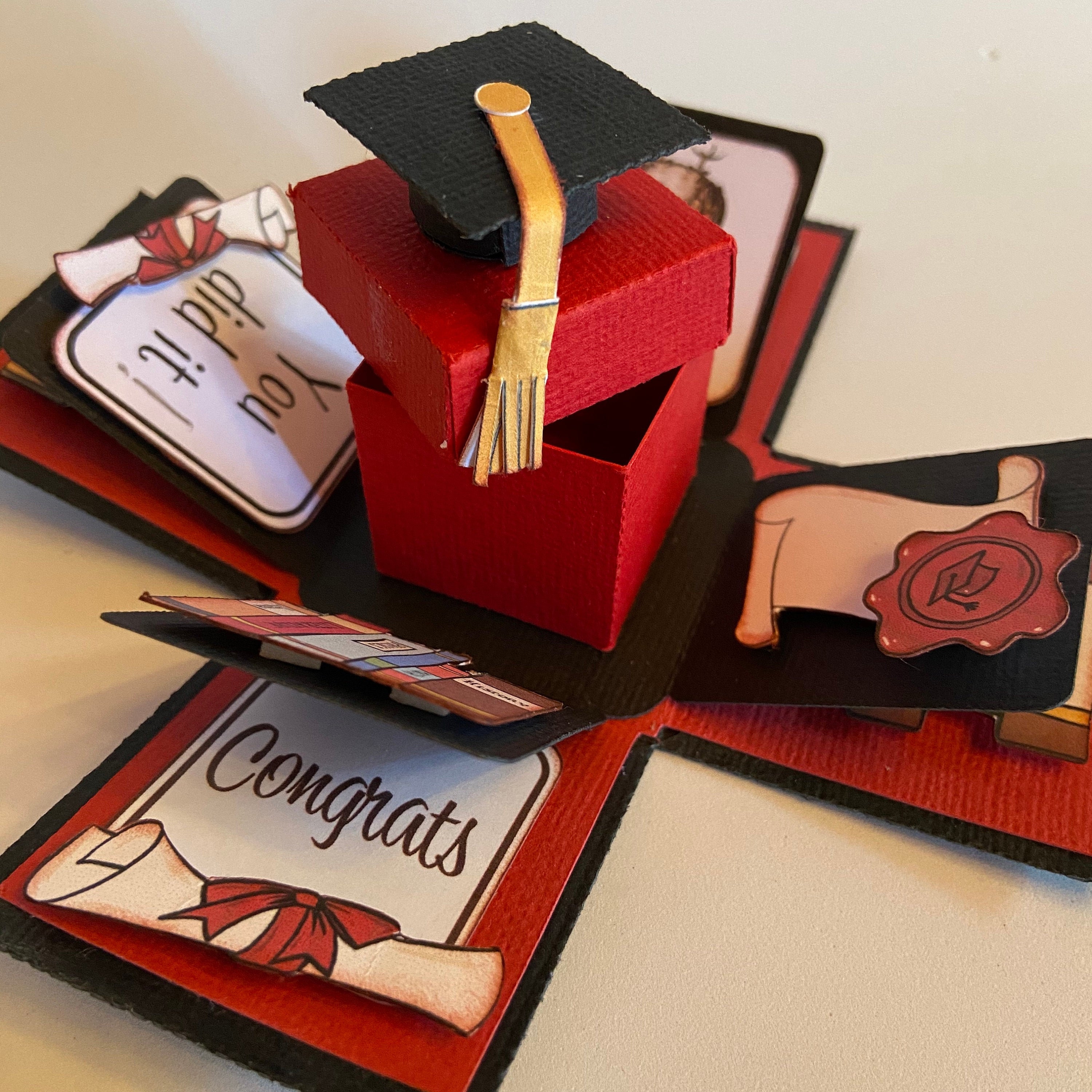 Download Graduation Explosion Box template Instant download ready ...