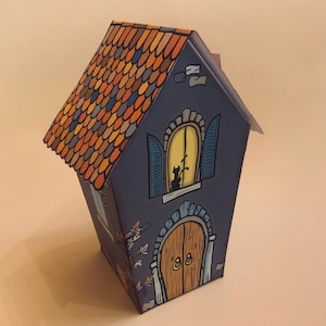 Big Halloween House Box - Instant download - Candy Box - Print and make - SVG and ready for silhouette Cameo
