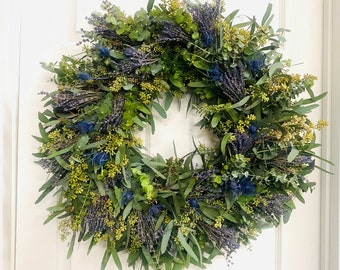 19 inch Eucalyptus and Lavender Wreath