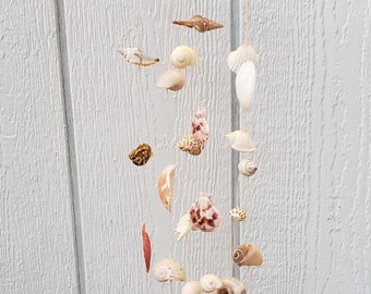 Starfish and Mixed Seashell Wind Chime, Beach Decor