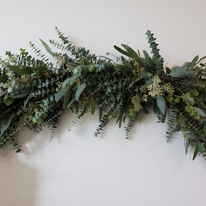 Fresh Seeded Eucalyptus & Baby Blue Eucalyptus Garland / Wedding Garland, Home Decor/ 4 to 12 feet long. **Free Shipping