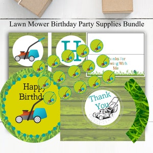 Lawnmower Party Supplies, Lawnmower Birthday Party, Lawnmower Party for a Birthday Boy, Lawnmower Birthday Banner