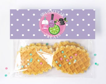 Spa Party Treat Bag Toppers (PDF)