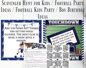 Scavenger Hunt Birthday for Boys, Birthday Scavenger Hunt, Boys Treasure Hunts