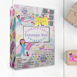 Slumber Party Scavenger Hunt, Slumber Party Games, Slumber Party Activities, Sleepover Party