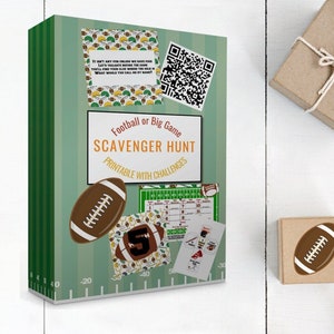 Football Scavenger Hunt, Sports Birthday Party Games, Football Theme Treasure Hunt image 1