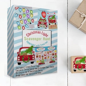 Christmas Scavenger Hunt, Christmas Games and Activity for Kids, Outdoor Christmas Light Bingo