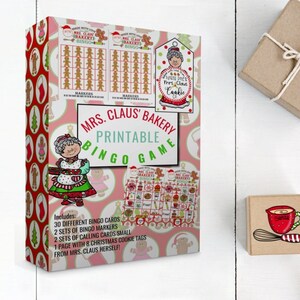 Mrs. Claus Christmas Cookie Bingo Game: Family Activity (PDF)