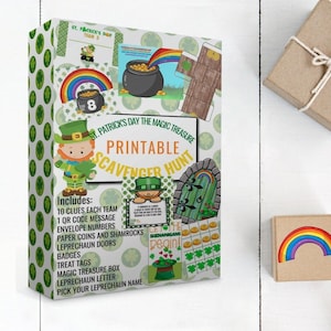 St. Patrick&#39;s Day Scavenger Hunt Game: Printable Leprechaun Activity (PDF)