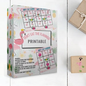 Flamingo Party Game: Don&#39;t Eat Flamingo, Luau Activity (PDF)