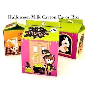印刷可能なハロウィーンのお菓子ボックス、ハロウィーンのギフトボックスとタグ、ハロウィーンのトリックオアトリートのギフトボックス、ハロウィーンのキャンディギフトボックス、お化け屋敷