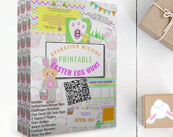 Easter Egg Scavenger Hunt Game: Printable Clues & Challenges (Digital File)
