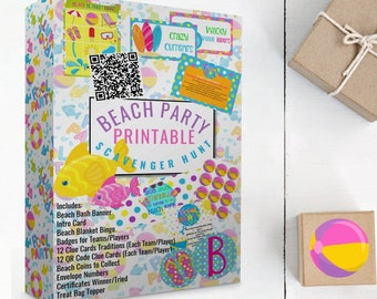 Beach Party, Beach Party Scavenger Hunt, Beach Party Game