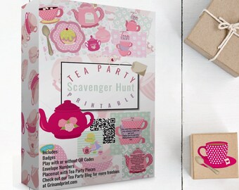 Tea Party Games for Kids, Tea Party Scavenger Hunt, Kids Tea Party