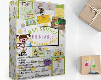 Science Scavenger Hunt: Mad Scientist Party Games (PDF)
