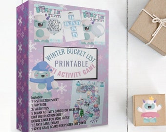 Winter Family Activity Game: Yeti Bucket List (Digital Download)