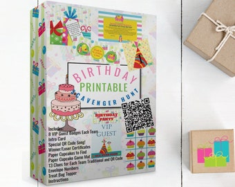 Printable Birthday Scavenger Hunt, Birthday Scavenger Hunt for Kids, Birthday Treasure Hunt