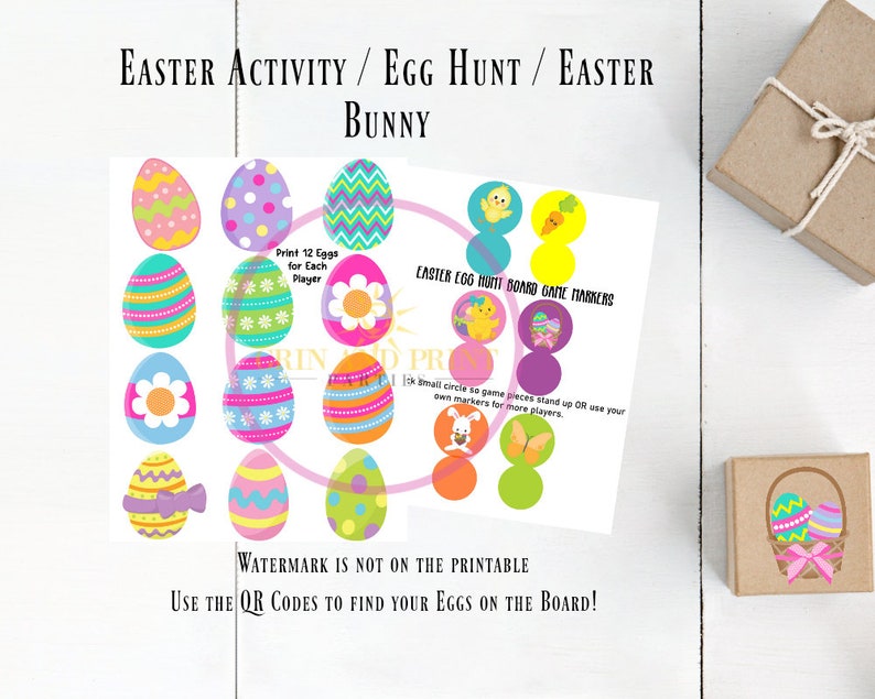 Printable Easter Board Game, Printable Easter Party Game For Kids, Easter Activity for Kids image 3