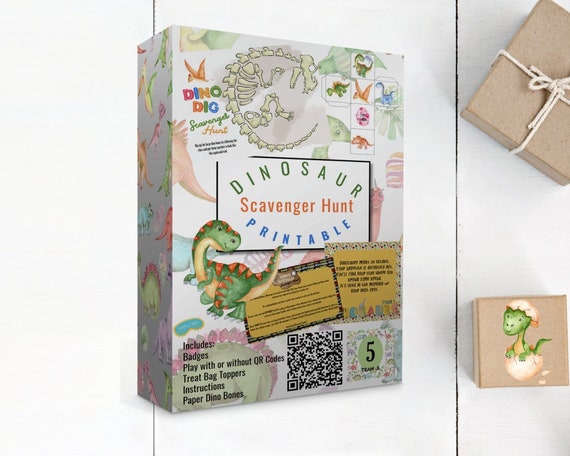 Dinosaur Scavenger Hunt, Dinosaur Birthday Games, Dinosaur Party Games Il_570xn
