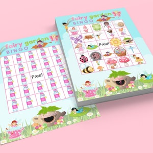 Fairy Garden Bingo Game, Fairy Tea Party Game, Fairy Rainy Day Activity, Tea Party Bingo, Girl's Fairy Party Bingo, Garden Party Bingo Theme