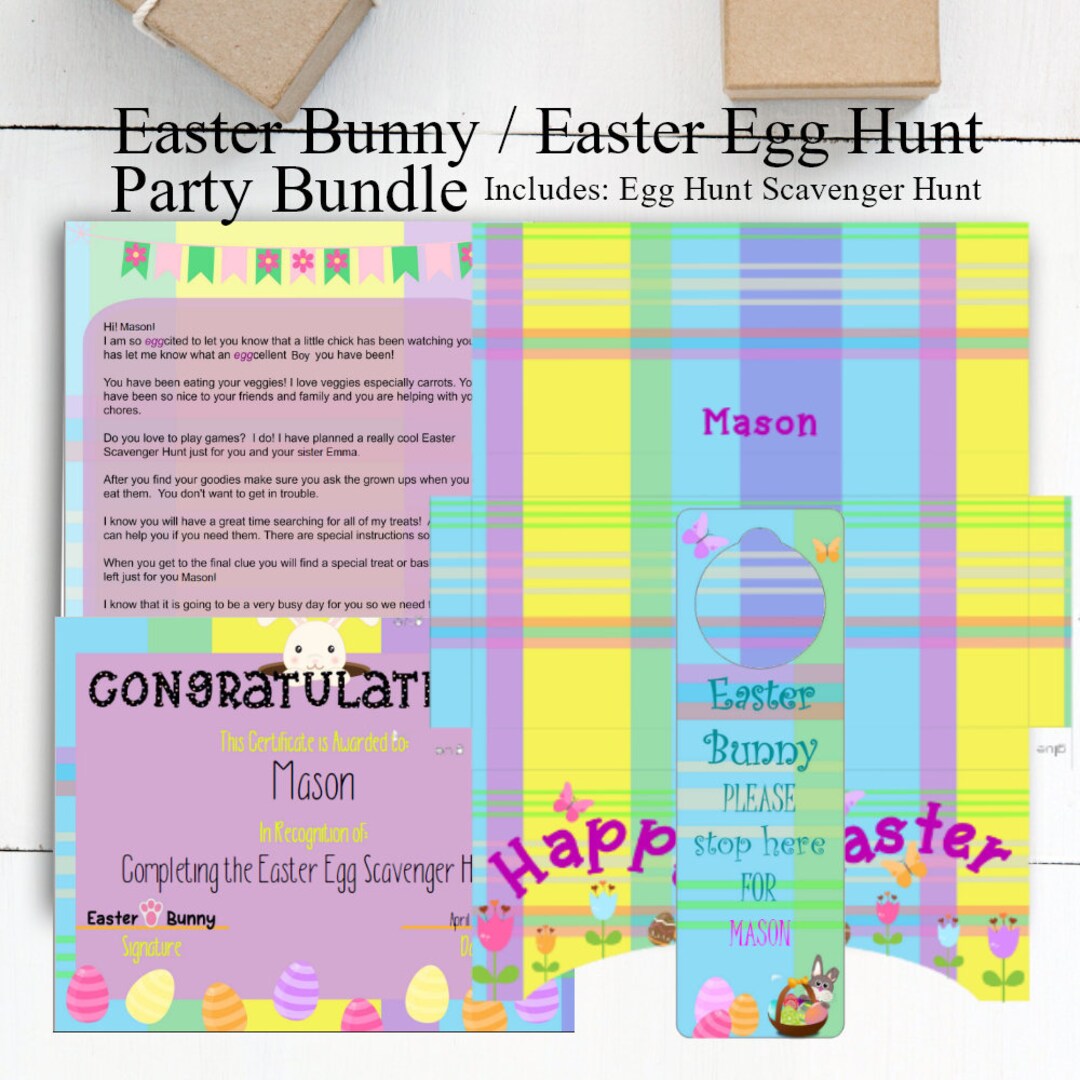 Easter Egg Hunt Scavenger Hunt Kit (printable) - Etsy