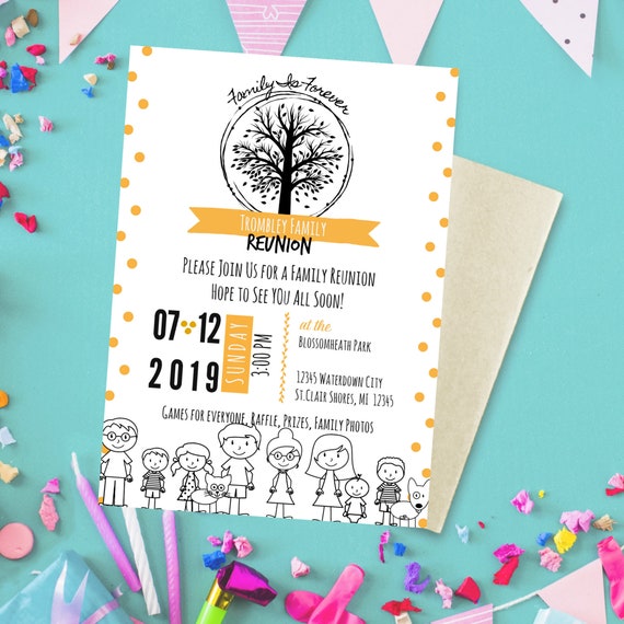 Family Reunion Invitation, Summer Party Invitation, Family Picnic Invitation, Family Photo Invitation Il_570xn
