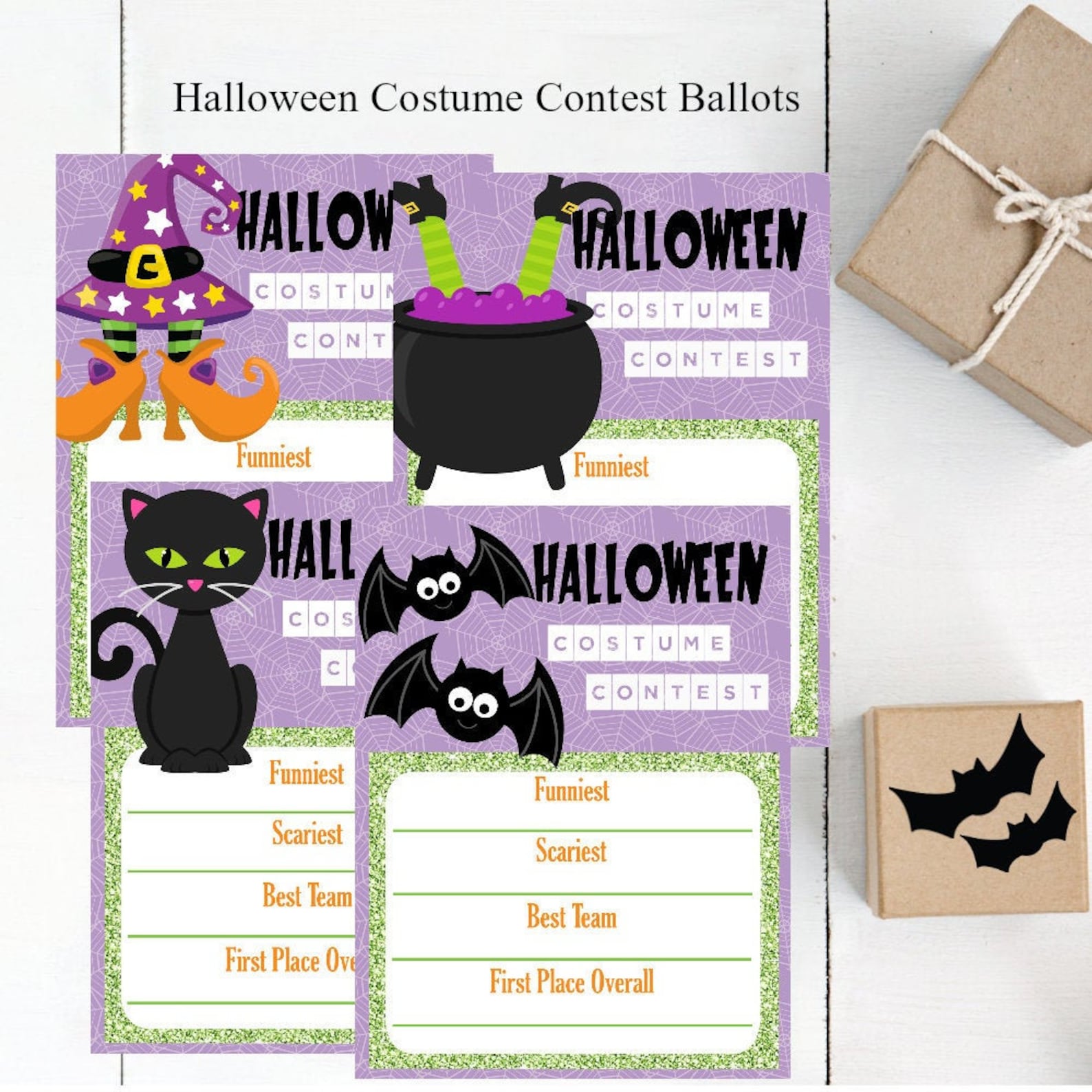 Halloween Costume Contest Halloween Contest Card Halloween - Etsy