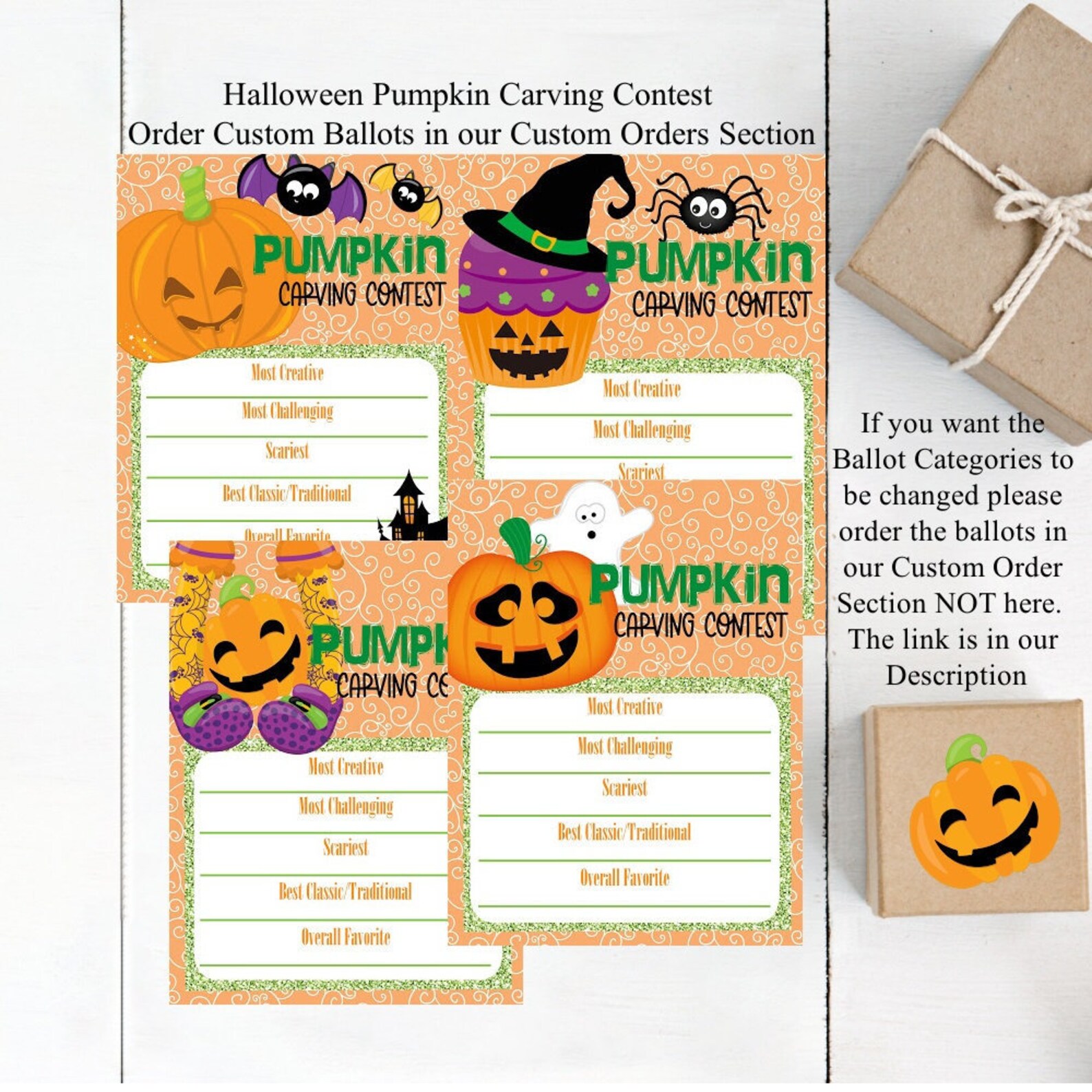 Halloween Costume Contest / Halloween / Voting Ballots for Etsy